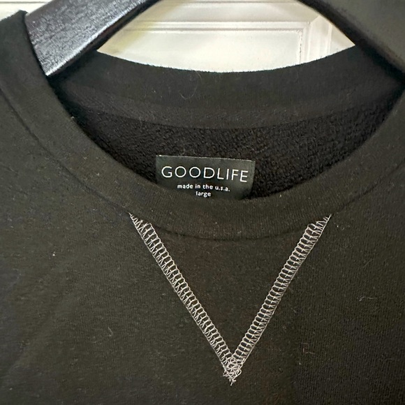 Goodlife Men’s Crew Sweatshirt. Black. Large - Picture 3 of 3